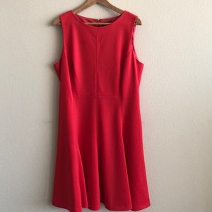 EUC American Living Coral Fit & Flare Dress SZ 16